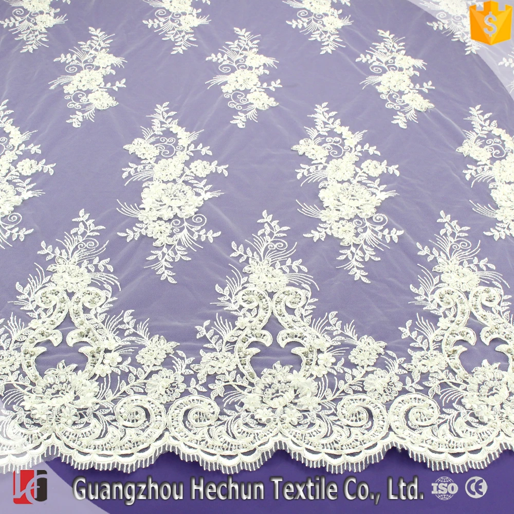 

WHF-378 Hechun Wholesale african organza lace embroidery fabric for wedding dress