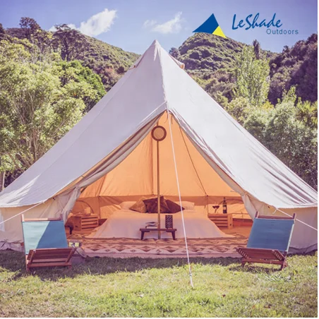 

Glamping canvas tent family outdoor luxury 5m bell tent, Colored