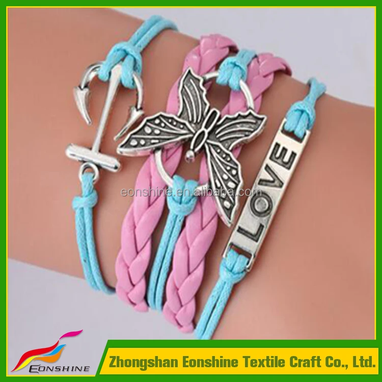 

China Supplier Provide Women Charm jewelry Leather womens leather bracelet sets for bracelet making, Various colors available