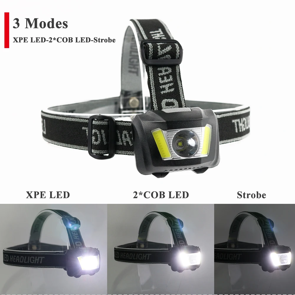 150 lumens strobe headlamp led aaa battery powered led light headlamp Outdoor head lamp for camping manufacture