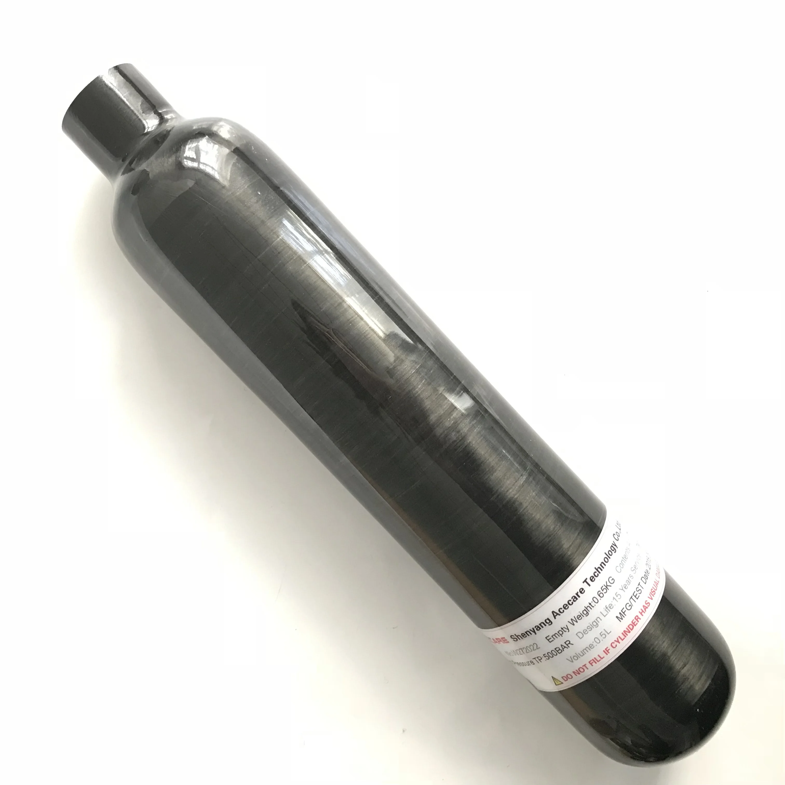 

Acecare hot sale 0.5 L 4500psi 300bar high pressure carbon fiber gas cylinder for shooting