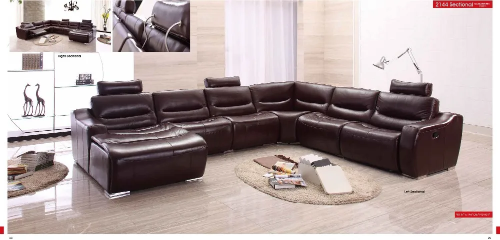 genuine leather sofa modern home furniture sectional