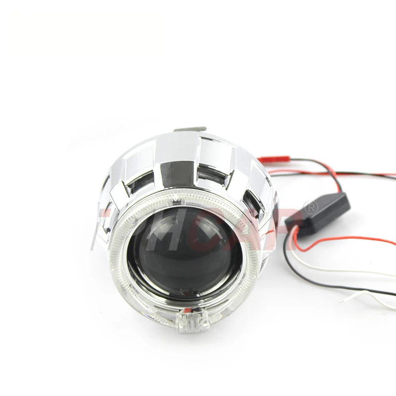 iPHCAR G135 H1 Mini HID Projector Lens With LED Halo Rings DIY Retrofit Headlight Car LED Headlight Turn Sight Lights