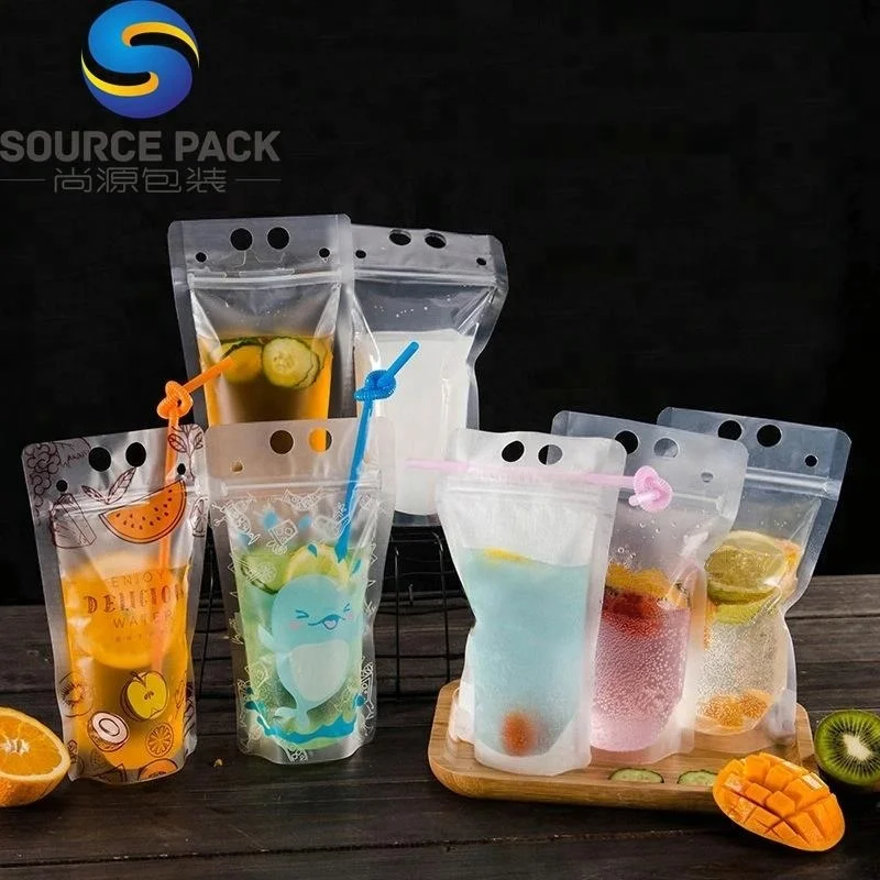 

Custom Print Transparent Plastic Zip Lock Drinks Beverage Bags