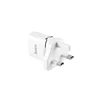 HOCO C12B Smart dual USB charger UK plug universal compact wall charging adapter single and set with 1m LTNG or Micro-USB