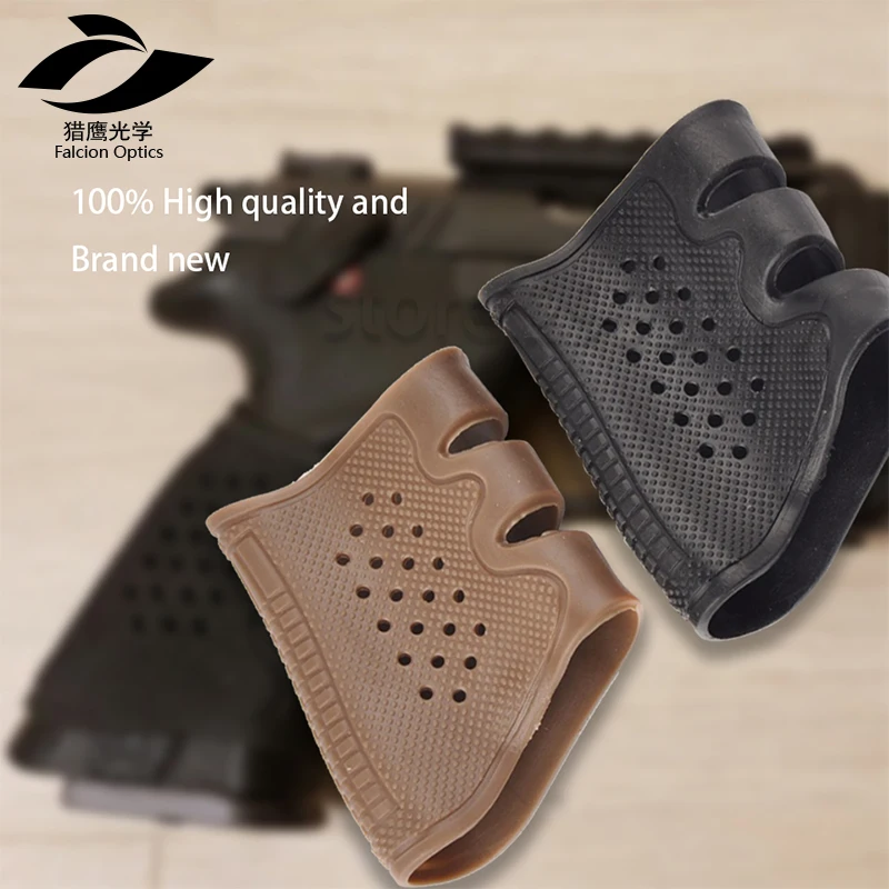 

Tactical Glock Handgun Pistol Rubber Grip Glove Cover Sleeve Anti Slip Handguns Glock Holster, Black / coffee