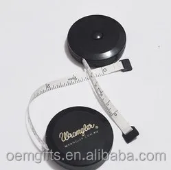 Customized logo 1.5M ABS Black Mini Round Measure Tape Mini tape