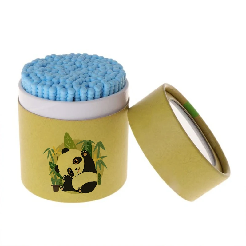 

Double head cotton buds plastic free cotton buds in cylinder box, Customized