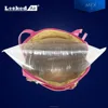 Transparent plastic air cushion sheet in shockproof protective packaging