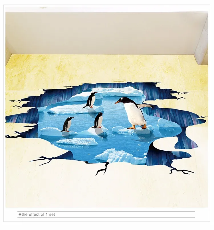 Shijuehezi Hot Ing Pvc Material Creative Floor Sticker Sea Ice Penguin Wall Art For Kids Room Bathroom Decoration Decals The Home Shijuehezi Hot Ing Pvc Material Creative Floor Sticker Sea Ice Penguin Wall Art For Kids Room Bathroom Decoration Decals The Home