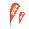 Hot Sell Outdoor Custom Design Printing Double Side Polyester Advertising Beach Teardrop Feather Flag Banner Pole