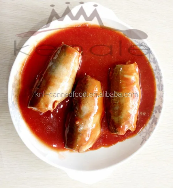 
famuos brand geisha mackerel fish in tomato sauce 