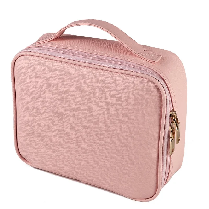 

Luxury Brush Women Totes Pu Leather Personalized Cosmetic Makeup Bag, Black, pink, purple