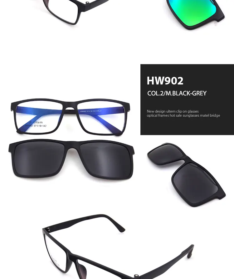 CLIPONHW902_03 ultem clip on glasses