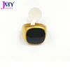 Short delivery time custom logo fashion style gold metal steel jewelry ring designs for boys