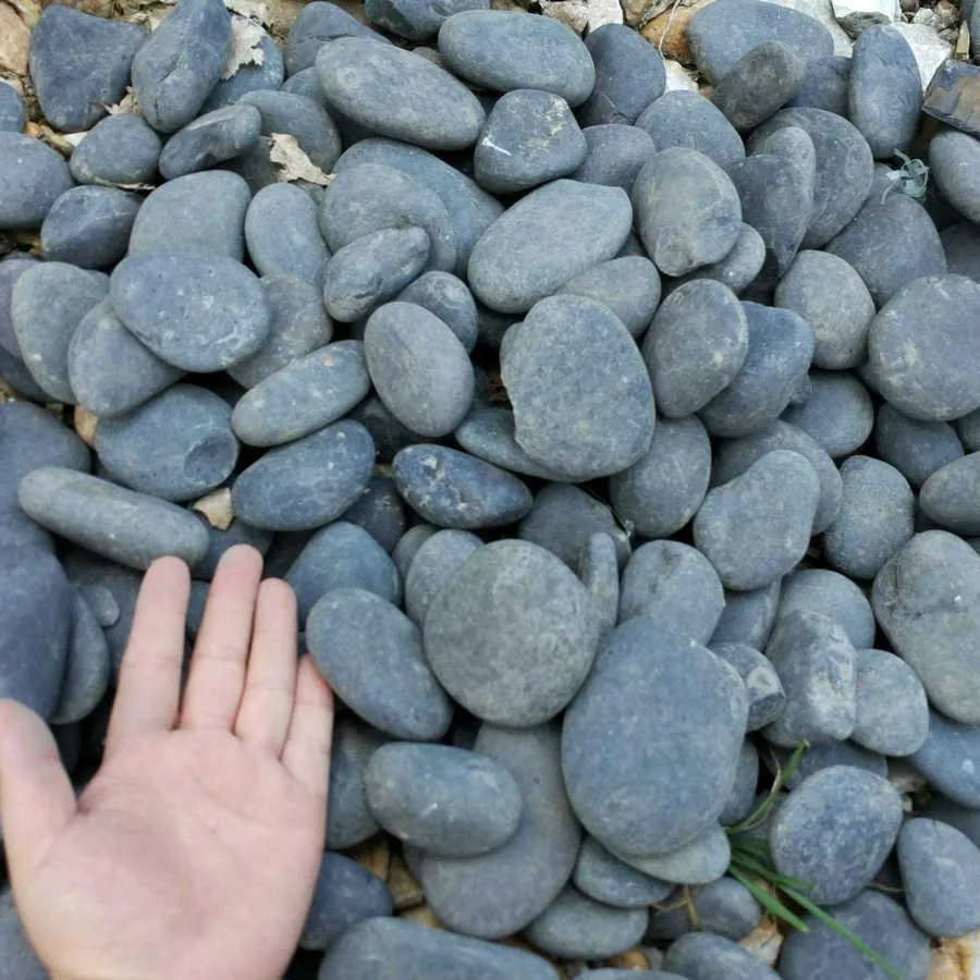 3 - 5cm Natural Black Pebble Stone For Garden Decoration - Buy Pebble