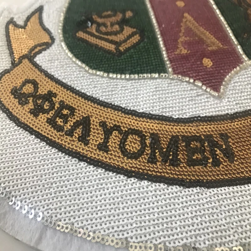 

popular custom shield patches sequin embroidery designs