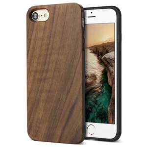 Shockproof mobile phone case natural wood case fashion for iPhone 8