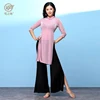 FZW038+FZW016 Classic stand-up collar with Pan kou button top and pant for Belly Dance