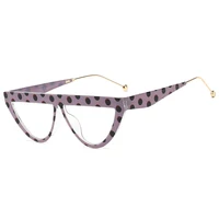 

19032 Superhot Eyewear 2019 Flat Top Cat Eye Sunglasses Women Retro Vintage Polka Dots Glasses