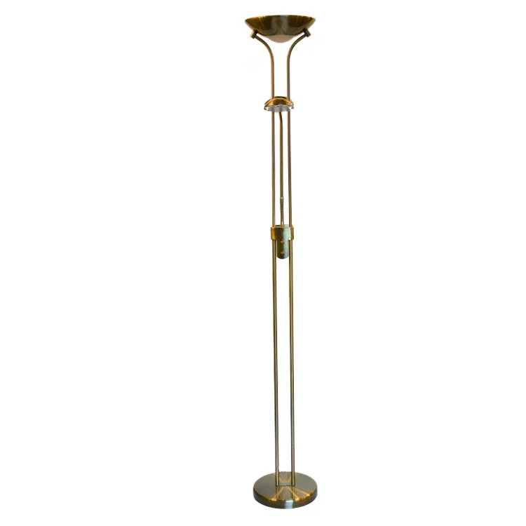 Antique Brass Electroplated 2 Light Uplight Floor Light Lamp Buy