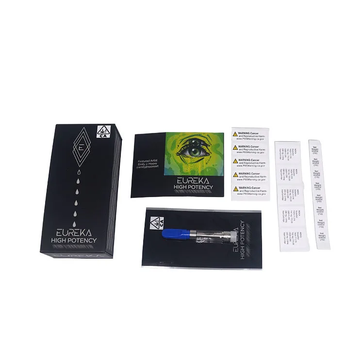 

Disposable empty 1ml 510 thread EUREKA vapor cartridge with packaging