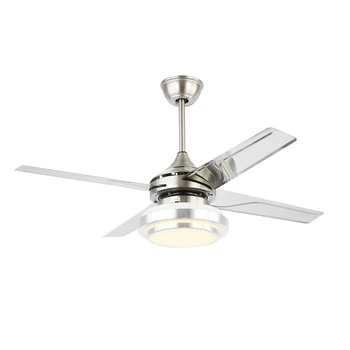 Hot Ing 4 Stainless Steel Blades Modern Acrylic Shade Ceiling Hot Ing 4 Stainless Steel Blades