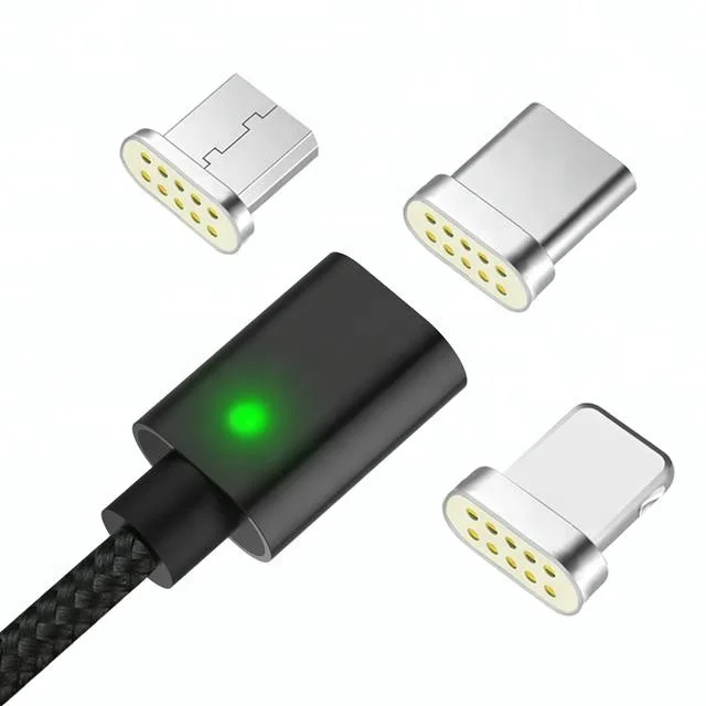 

Amazon hot sale 3 in1 magnetic usb data cable for mobile phone usb charging cable magnetic data cable, Black;gold;gray