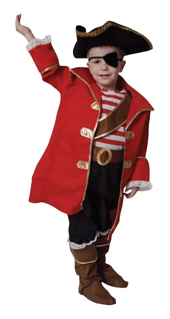 Deluxe Pirate Captain Children's Costume Set Size: Toddler 4