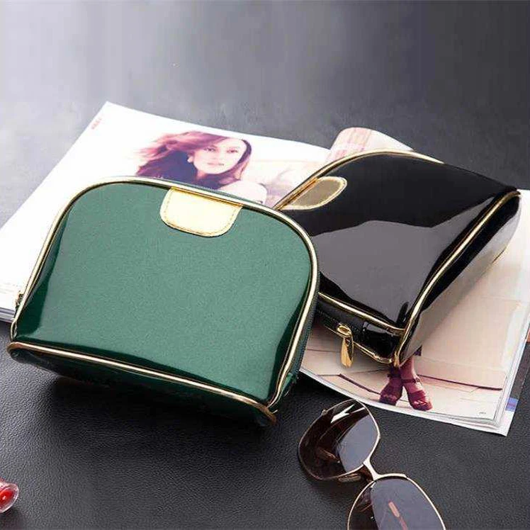 

New high quality Korea style PU cosmetic bag, Pink,green,purple or as customer's requirement