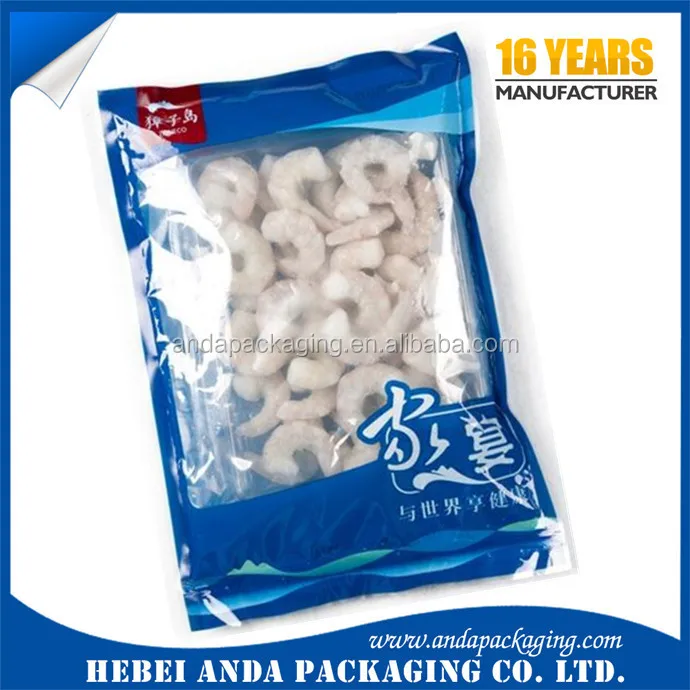 Gravure Printing Frozen Shrimp Packaging Bag,Sea Food Ziplock Bag