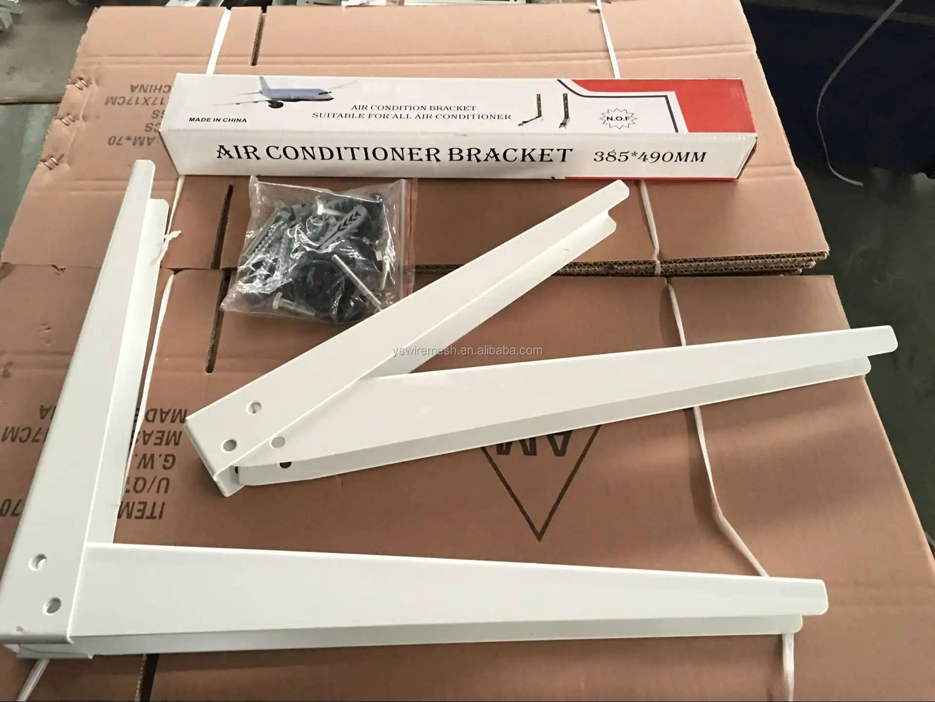 Twobolts Folding Air Conditioner Wall Mounting Brackets With Hardwares