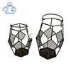 Tea Light Candle Lantern Candle Holder Set of 2pcs Wire Candle Holder (Black)
