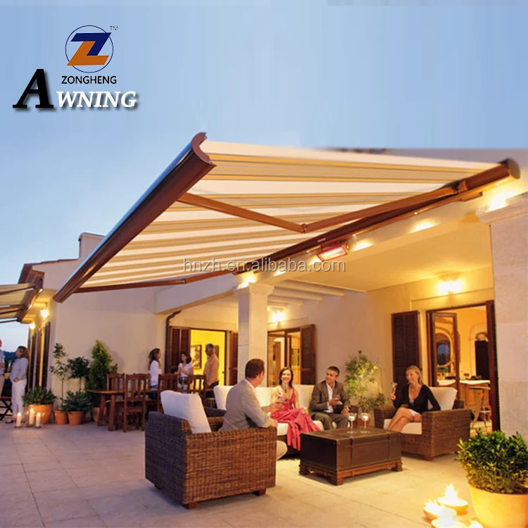 
Garden Decoration Full Cassette Sided Retractable Aluminum Awning 