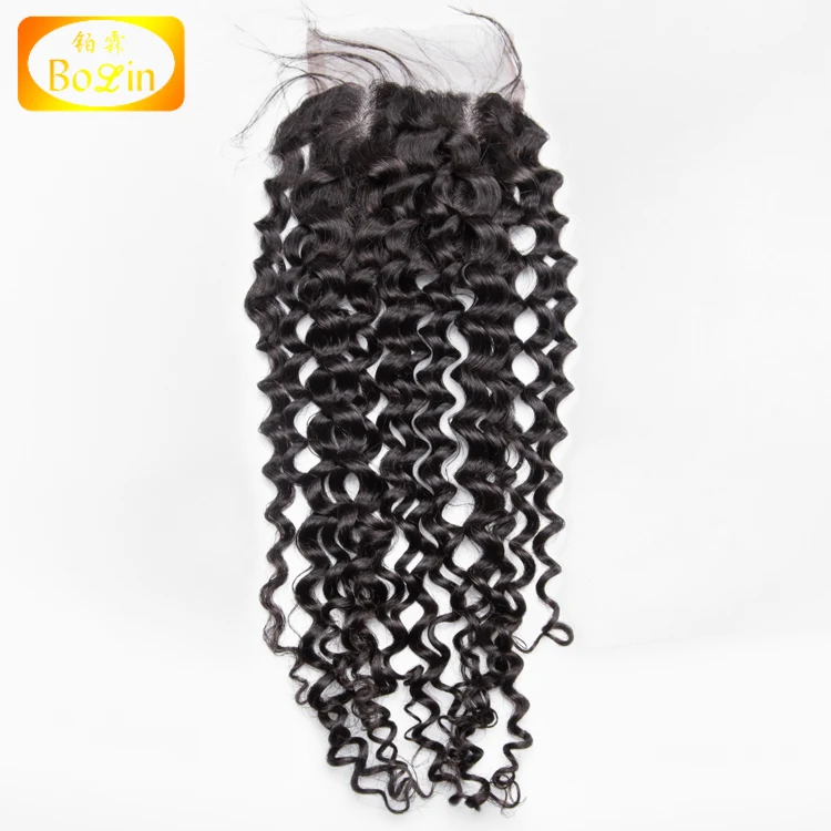 

Cheap Factory Price 100% Unprocessed Short Brazilian Hair Deep Curly Front Lace Closure, Natural color