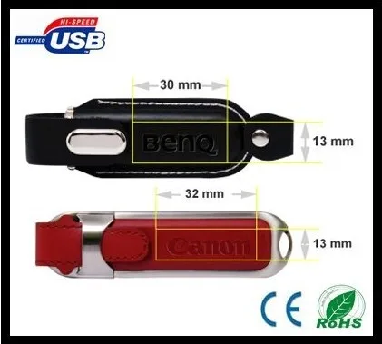 OEM New Leather USB Flash drive Leather USB Memory with Customer 's LOGO - ANKUX.COM