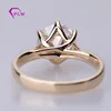 18K yellow solid gold rose cut moissanite ring for lovers