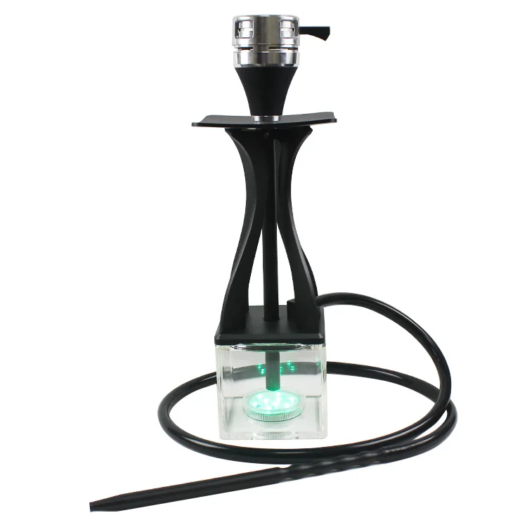 Top Quality Hookah With Led Shisha Square Hookah Square Bottle Acrylic