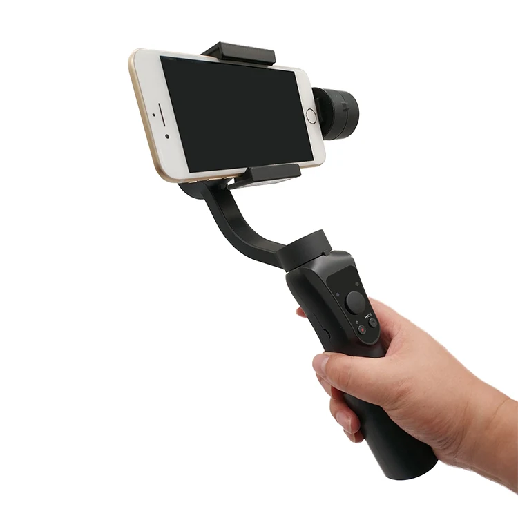 

Smartphone camera gimble stabilizer for moving video use, Black