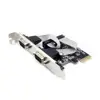 PCI-express to 2 Ports DB9 Serial RS232 RS-232 Com Card