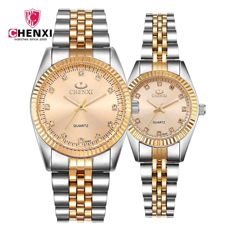

WJ-7734 Factory Hot Selling Quartz Handwatches Diamond Alloy Wrist Watches Business CHENXI Waterproof Men Watches, Mix