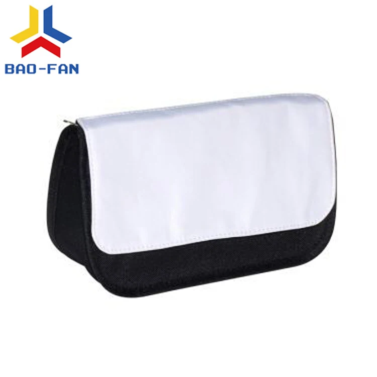 

Hot sell Sublimation cosmetic bag, sublimation makeup bag, White+black