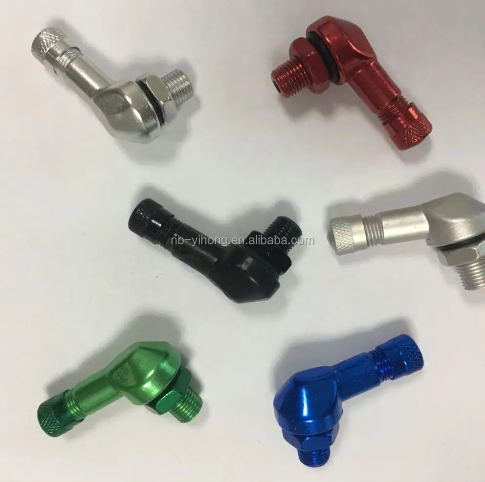 90 Degree Motorcycle Black Tire Valve Stems 8.3mm For Janpanese Racing