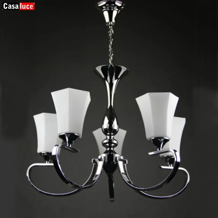 E14 Trumpet Shaded Glass Lampshades Chrome Iron Lamps Wedding