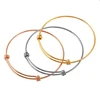 2017 Fashion Stainless Steel Silk Thread Adjustable rose gold Bangle Bracelet Making Machine