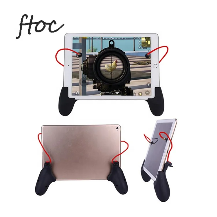 

Cell Phone Mobile Game controller Gamepad Trigger Fire Button Aim L1R1 Shooter Controller For IOS Ipad Android Joystick, Black