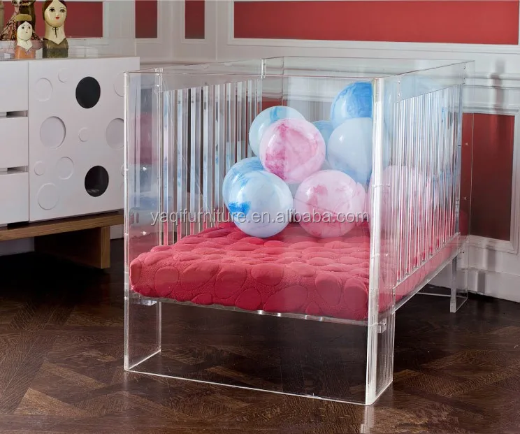 acrylic baby crib