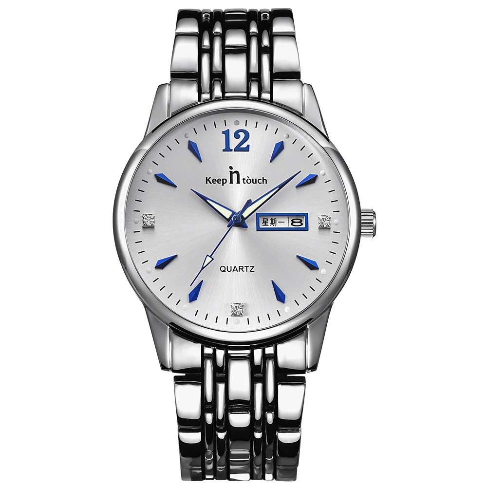 

Wholesale Retail Mens Business Stainless Steel Watches Luxury Quartz Waterproof Watch