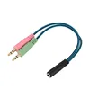3.5mm Jack Headset Splitter Y Adapter Extension Cable