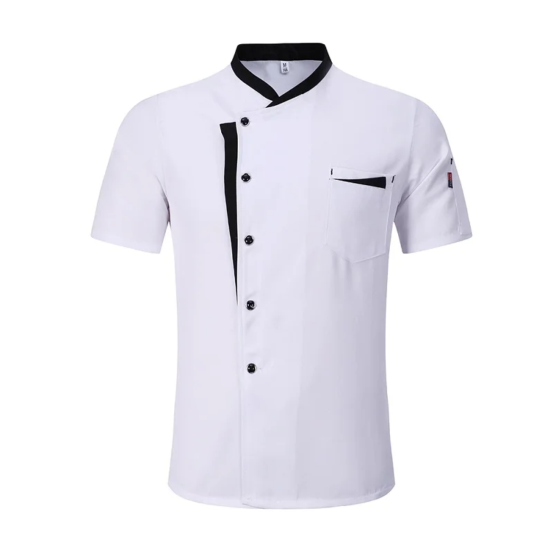 
65% polyester 35% cotton soft chef garment coat double row button cook uniform chef uniform for food industry 